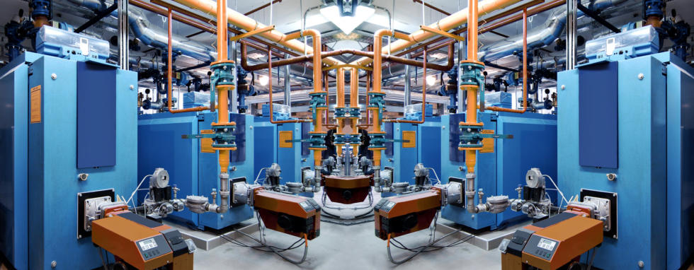 Commercial boiler room